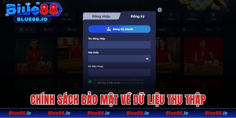 Chính sách bảo mật về dữ liệu thu thập