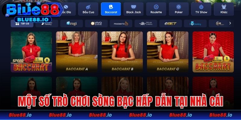 Một số trò chơi sòng bạc hấp dẫn tại nhà cái