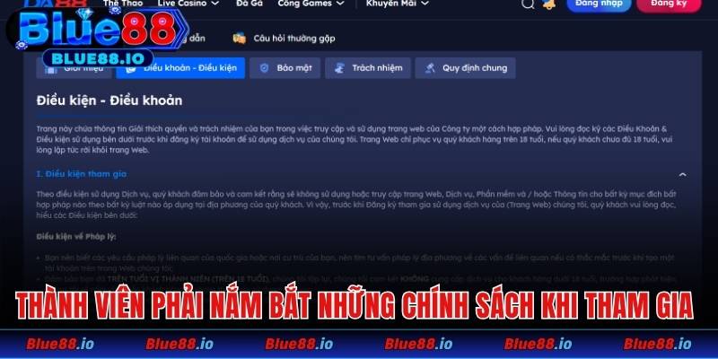 Thành viên phải nắm bắt những chính sách này khi tham gia