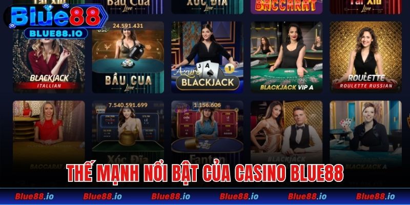 Thế mạnh nổi bật của Casino Blue88